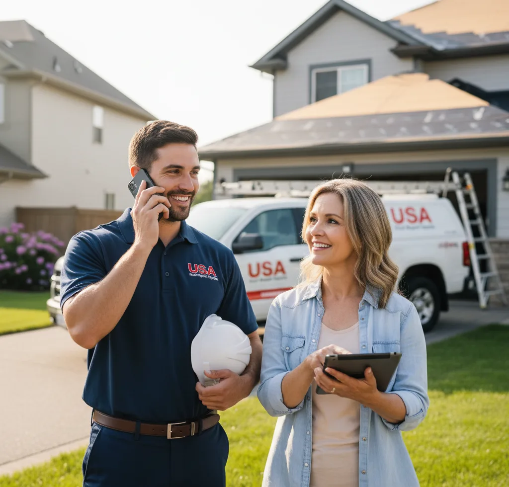 USA Roof Repair Experts customer support in Honeyville